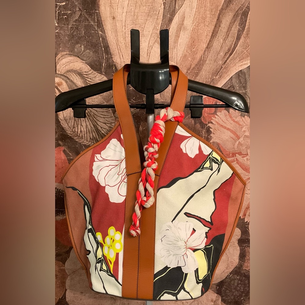 Vice Camuto Afina Tote Safari Moroccan Canvas Bag
